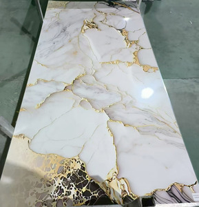 18mm cao bóng <span class=keywords><strong>PVC</strong></span> UV Partical Hội Đồng Quản trị hình học không thấm nước độ ẩm bằng chứng Hiện đại 1220*2440/2800mm 4 * 8ft đá cẩm thạch UV ván - Product Image 3