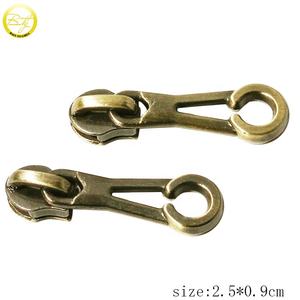 Chaussures de placage antique fermeture éclair décorative curseur logos sacs en alliage de zinc accessoire fermeture éclair en métal pour bottes - Product Image 2