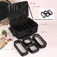 Nouvelle Valise de Maquillage Professionnelle 2026 pour Maquilleurs sur Site, en Tissu Oxford, avec Roues Multidirectionnelles et Chariot Multi-Niveaux pour Maquillage