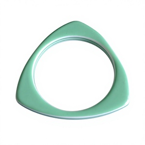 New Classic Indian Bangles Design Triangular Laminated White Light Green Stripes Resin Bracelet Fashion Jewelry <b>Angel</b> <b>Gifts</b> - Product Image 2