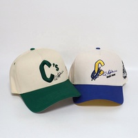 Gorras de Béisbol de 5 Paneles, Dos Tonos, con Logotipo Personalizado OEM ODM, Bordado 3D, Estructura en A, 100% Algodón, Gorras Deportivas