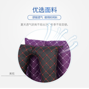 Breathable Square Seat Cushion With Hole Medium Firmness Cloth Purple For <b>Chair</b> Hip Support Home Office Use - Product Image 2