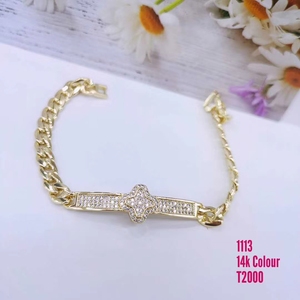 เครื่องประดับแฟชั่นซูปิง 1113 สีทอง 14k สไตล์อิตาลี สร้อยข้อมือแบบตัวล็อคแบบนาฬิกา สำหรับสุภาพสตรี - Product Image 3