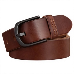 Ceinture pour homme BS INTERNATIONAL de luxe en cuir de buffle, boucle à ardillon carrée, écologique, imperméable, légère, haute résistance, 3,8 cm - Product Image 3