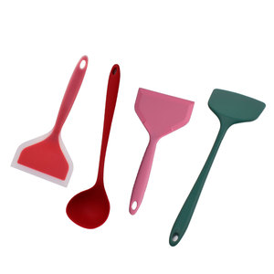 <b>Silicone</b> Kitchen Spatula Set 25.5cm 3pcs High Temperature Resistant Cooking <b>Tool</b> For Baking And Frying - Product Image 3