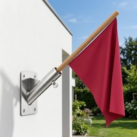 Support de mât de drapeau mural extérieur en acier inoxydable 201 personnalisé