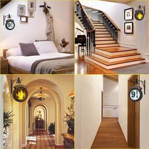 Appliques murales <span class=keywords><strong>Harry</strong></span> <span class=keywords><strong>Potter</strong></span> Lumière figurine 9 3/4 LED Lampes murales magiques Plateforme Poudlard Lampe 3D Décoration de chambre d'enfant - Product Image 2