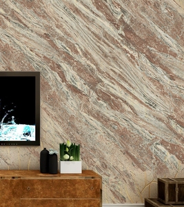 ORON Sticker mural en vinyle PVC imperméable auto-adhésif épais 3D gris béton mat moderne pour salon - Product Image 5