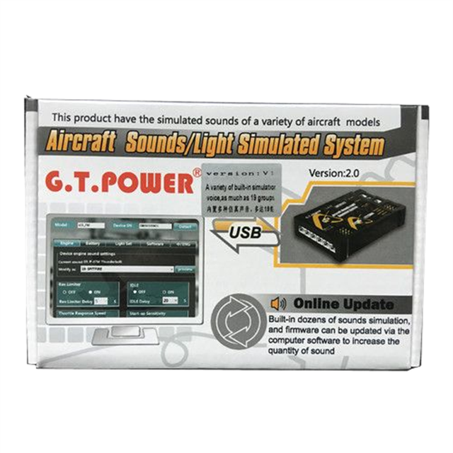 G.T.Power Aircraft Simulated Sounds Light System V2 For RC Airplane