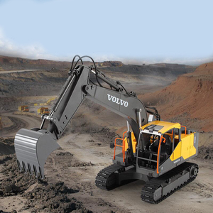 E568-003 1/16 17ch <span class=keywords><strong>volvo</strong></span> licenciada rc escavadeira com furadeira, madeira grab 3 em 1, carro de brinquedo com luzes e som, caminhão de controle remoto - Product Image 4