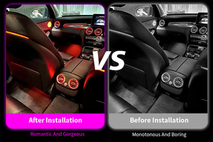 ICarsin Luce Ambientale a 64 Colori W205 per <span class=keywords><strong>Mercedes</strong></span> Classe C 2014-2021 GLC X253 <span class=keywords><strong>C253</strong></span>, Illuminazione LED Interna Controllabile tramite Schermo MBUX - Product Image 6