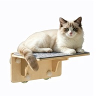 Hamac de fenêtre pour chat avec ventouses et support en bois massif