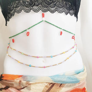 Cadena de cintura colorida con cuentas para el cuerpo, joyería de verano, cadena para el ombligo, joyería para Bikini 2021 - Product Image 6