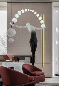 <span class=keywords><strong>Lampada</strong></span> Scultura Moderna in Resina per Soggiorno, <span class=keywords><strong>Lampada</strong></span> da <span class=keywords><strong>Soffitto</strong></span> a Forma Umana, Scultura Artistica per Camera da Letto, Soggiorno, Galleria, Lampade da Terra - Product Image 4