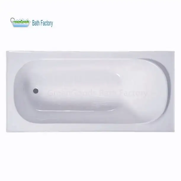 CE Anhui Sit In Simple Acrylic Embedded Rectangle Bath Tub 60 x 30 Inch