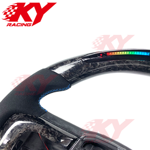 Volante Deportivo con Pantalla LED RPM, Empuñaduras de Fibra de Carbono Forjada y Gamuza para Ford F150 F250 F350 Ranger Raptor R XLT LT 2014-2025 - Product Image 2
