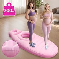 Coussin de grossesse gonflable floqué en PVC transfrontalier - Oreiller de soutien complet pour le soulagement des douleurs abdominales et dorsales
