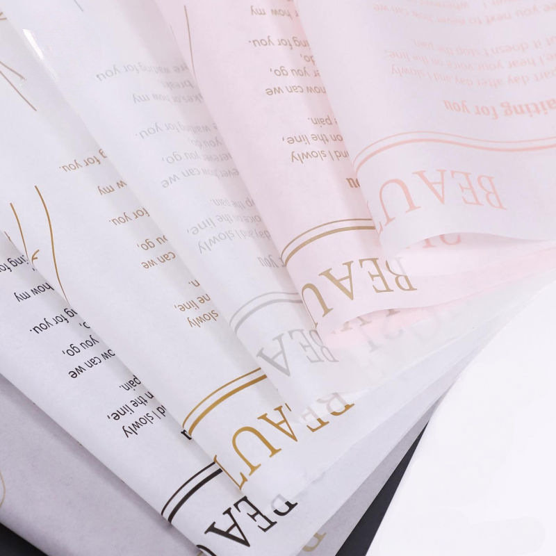 High Quality Custom Waterproof Chocolate Flower Floral Bouquet Wrapping Paper Tissue Paper Uncoated Gift Packaging