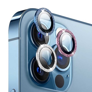 Shining kim cương 9H cá nhân kim loại kính máy ảnh ống kính bảo vệ phim cho <span class=keywords><strong>iPhone</strong></span> 13 12 11 14 15 Pro Max - Product Image 1