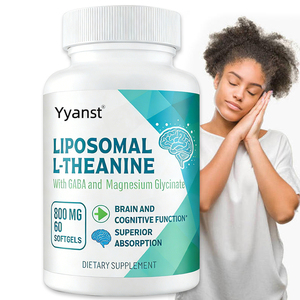 Prix usine OEM/ODM L-Théanine avec GABA pour les fonctions cérébrales et cognitives, aide au sommeil, capsule molle faible en glucides et en sucre - Product Image 1