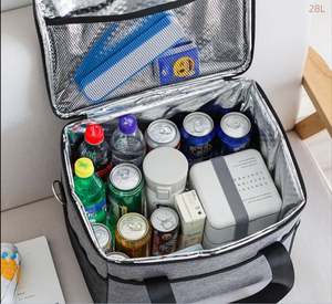 Sac isotherme pour déjeuner en tissu Oxford doux, sac de pique-nique thermique isolé avec bandoulière réglable - Product Image 5