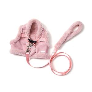 New Color Design <b>Customized</b> Designer Plush Warm Durable Luxury Cute <b>Dog</b> <b>Harness</b> Leash Set - Product Image 3