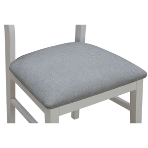 Elegante Silla de Comedor Blanca de Madera con Asiento Acolchado Tapizado, Muebles de Restaurante de Madera de Pino, Artículo Popular al por Mayor - Product Image 4