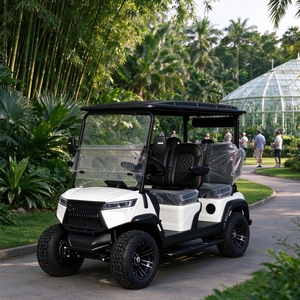 Carrito de Golf Eléctrico GRENTEK para 4 Personas, Buggy Resistente a la Intemperie para Recogida en Hoteles Costeros - Product Image 1