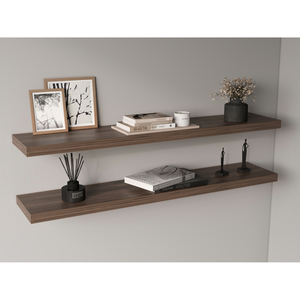 Ecco 47 In Wide Floating Shelves, ensemble de 2 étagères murales décoratives pour le rangement des livres, pour chambre à coucher, salle de bain, salon - Product Image 1
