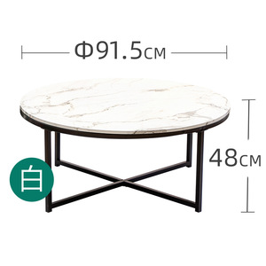 Mesa redonda pequeña, minimalista para uso doméstico, mesa auxiliar para sofá, mesa de centro de mármol personalizada para sala de estar, pequeña y de lujo ligero - Product Image 3