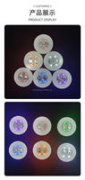 Sous-verres lumineux LED personnalisés avec logo de marque DY, imprimés en 1 couleur, en ABS+mousse, 6 cm, écologiques, pour toutes les fêtes
