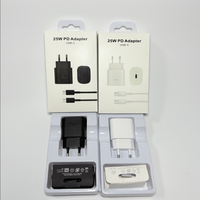 Adaptateur secteur USB-C EP-TA800 25 W avec câble USB-C vers USB-C 3A, ensemble complet, adaptateur de voyage USB-C pour Samsung, chargeur mural