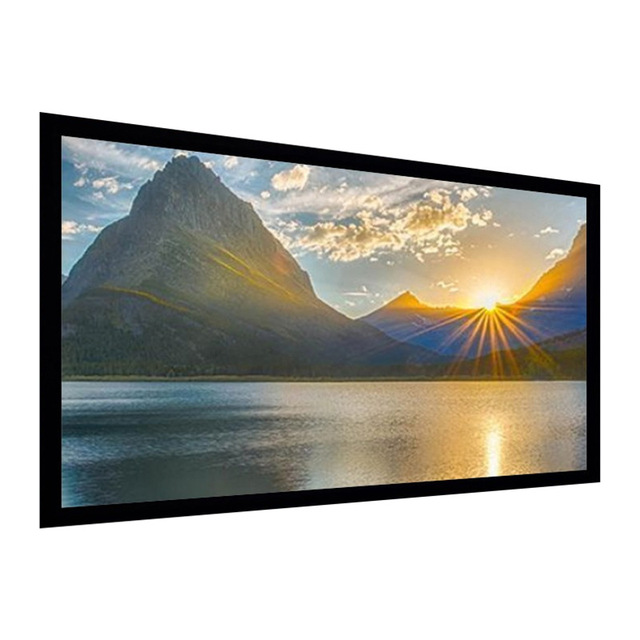 120 Inch 16:9 Frame Style Wall Mounted Projector Screen with Aluminum Casing / Fixed Frame Screen / 4K Ultra HD Cinema Screen