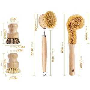 Spazzola per Pulizia Cucina Mixwares con Logo Personalizzato, Manico in Legno, Setole in Nylon e Bambù per Lavaggio Piatti e Verdure - Product Image 2