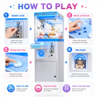 Mini machine à griffes Pink White Tide House Lechen, avec éclairage LED minimaliste, pour la distribution de jouets en peluche, machine de jeu d'arcade