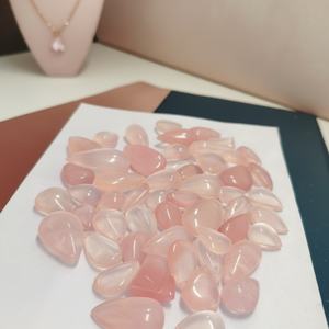 Collier pendentif en quartz rose naturel en gros, pierre de cristal de guérison, breloques pour la fabrication de bijoux, accessoires de bricolage, prix d'usine - Product Image 5