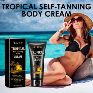 Crema corpo autoabbronzante tropicale EELHOE crema idratante naturale pelle di grano e abbronzatura - Product Image 2