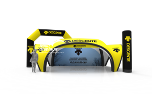 Tentes <span class=keywords><strong>dôme</strong></span> gonflables à imprimé personnalisé, auvent <span class=keywords><strong>de</strong></span> belvédère gonflable gonflable pour course automobile, moto, sport, événement sportif en plein air - Product Image 2