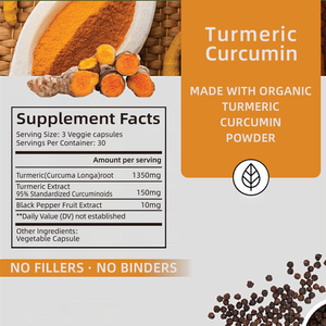Premium Turmeric <strong>Curcumin</strong> <strong>Supplement</strong> with Herbal Turmeric Extract Support Joint Health Turmeric <strong>Curcumin</strong> Capsules - Product Image 3