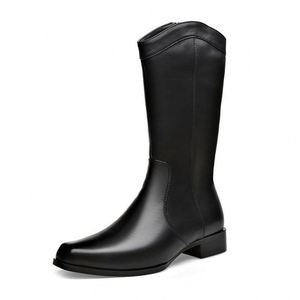 Men's Winter Ankle Work <b>Boots</b> Outdoor British Style Round Toe Leather Waterproof Breathable Fashionable Non Slip Warm <b>Boots</b> - Product Image 5