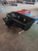 SLN Tilt Bucket 600mm 24 Inch Mini Excavator Digger 5-6 Ton Hidrolik 45 Derajat Tilt Grading Attachment Daya Tahan Lama