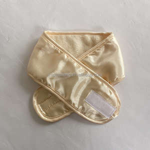 Bandeau de yoga pour le lavage du visage avec logo personnalisé, spa, beauté, réglable, antidérapant, enveloppe de cheveux à double couche, flanelle satinée, ruban <span class=keywords><strong>magique</strong></span> - Product Image 4