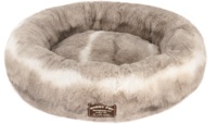 Lit rond de haute qualité pour animaux de compagnie, rembourré, lit doux pour chien, en fausse fourrure douce, ultra luxe