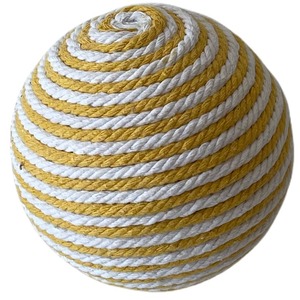 Pelota rascadora para gatos, pelota de sisal, pelota de cuerda de cáñamo, pelota de juguete para gatos que no se desprende, pelota para masticar para gatos, resistente a mordeduras y - Product Image 3