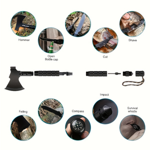 Hacha de Camping, Hacha Plegable de Supervivencia, Hacha Táctica para Campamento, para Aventuras al Aire Libre - Product Image 3