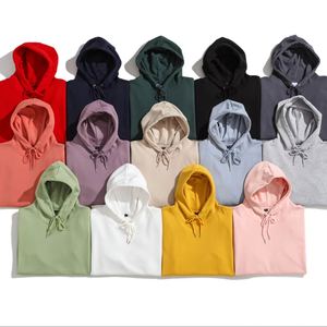 เสื้อฮู้ดดี้ผู้ชายแบบขายส่ง 340 แกรม ผ้าหนา สตรีทแวร์ แบบสวมหัว พิมพ์โลโก้ได้ตามสั่ง เสื้อฮู้ดดี้ผู้ชายแบบเรียบง่าย สไตล์ลำลอง - Product Image 1