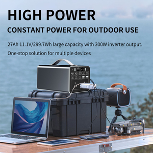 สถานีไฟฟ้าพกพาฉุกเฉิน Brand Original Outdoor 300W 299.7Wh 27Ah คลื่นไซน์บริสุทธิ์ พร้อมระบบชาร์จเร็ว MPPT ใช้พลังงานแสงอาทิตย์ - Product Image 5