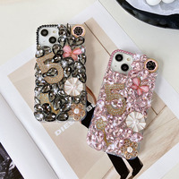 Maison mobile à paillettes brillantes pour iPhone16 pro max 16 plus étui en diamant de luxe, pour iPhone 16 15 14 belle femme étui de téléphone bling