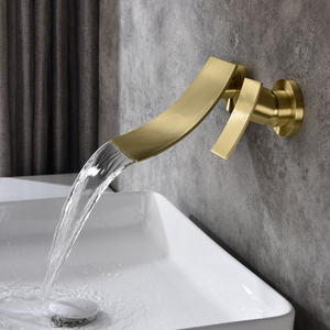 Grifo de Baño de Pared Db, Acabado Dorado Pulido, Diseño Contemporáneo, Accesorio de Baño de Una Sola Salida - Product Image 6
