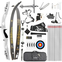 Kit complet d'arc recurve Sanlida X8 66 68 70 pouces 16-50lbs pour la compétition, l'entraînement et le tir